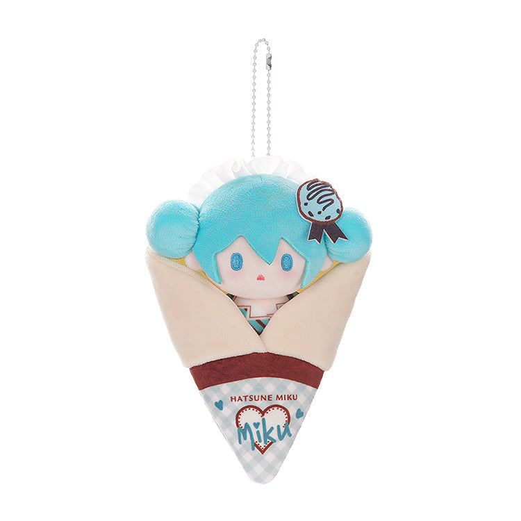 Character Vocal Series 01: Hatsune Miku Crepe Mascot Keychain Plush - A