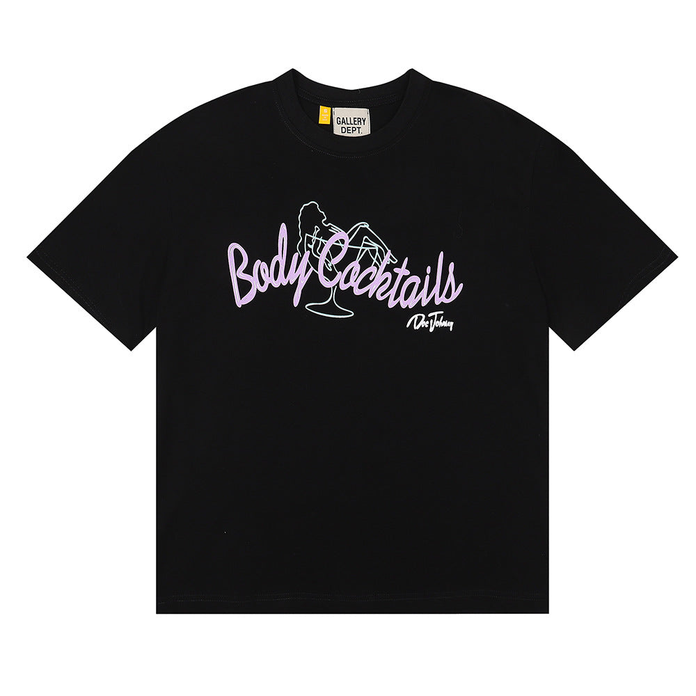 Gallery Dept T Shirts Maychao Gallery Dept Printed High Street Cotton Short Sleeve T-shirt Men and Women Base