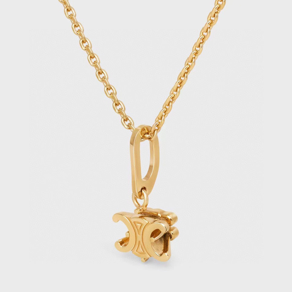 18K Celine Solitaire Necklace